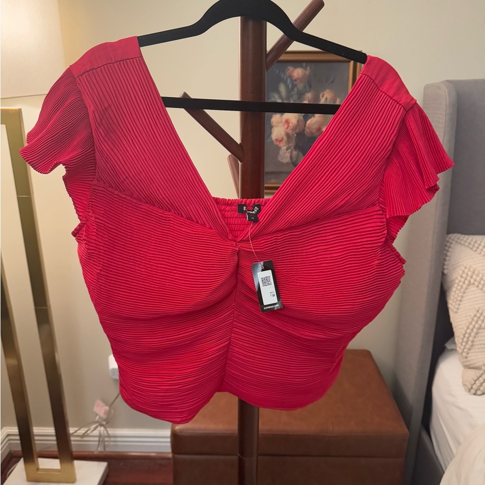 Express Hot Pink Crop Top